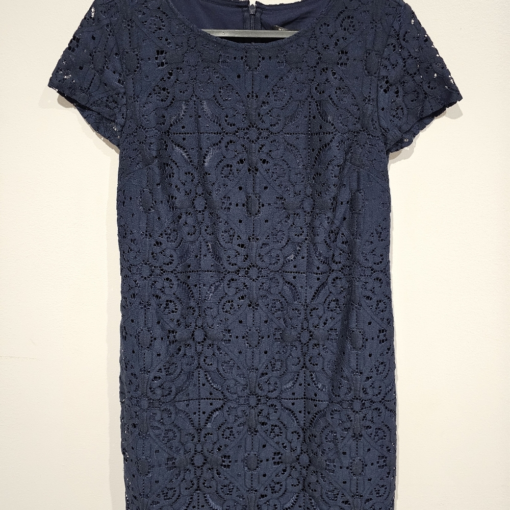 Banana Republic Navy Blue Cocktail Dress Size 4 Petite NEW with Tags